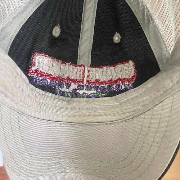 Grave Digger Monster Truck Racing Velcro Adjustable Hat Men's Black Monster Jam - Picture 7 of 8